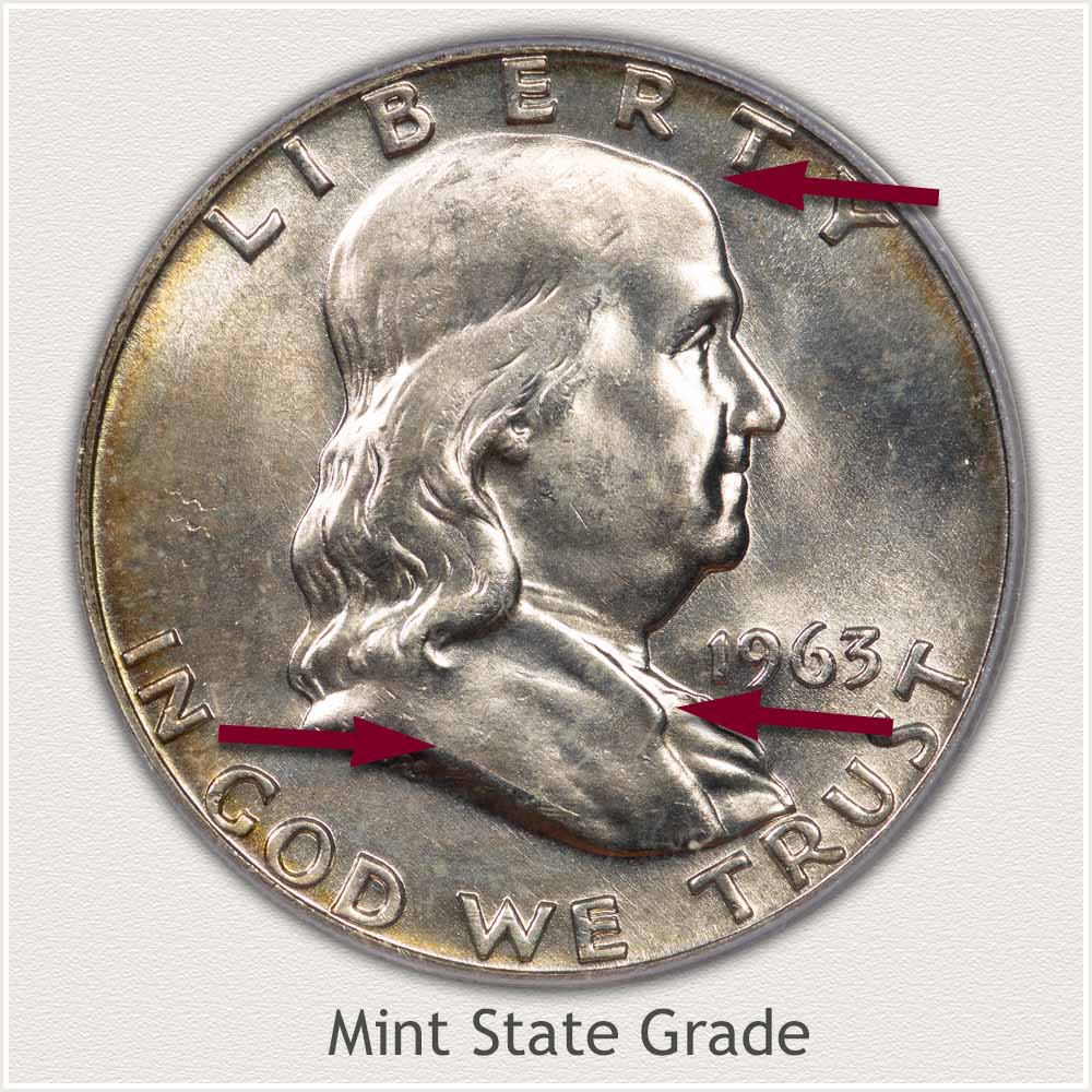 1963 Franklin Half Dollar Mint State Grade