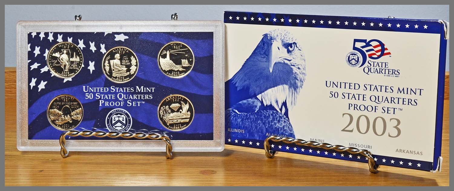 2003 5-Coin State Quarters Proof Set and Package