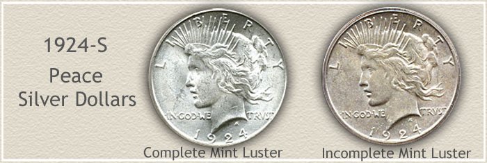 Visual Value Difference of Two 1924 Peace Silver Dollars
