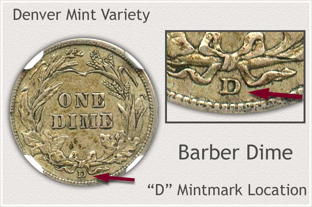 Denver Mint Barber Dime