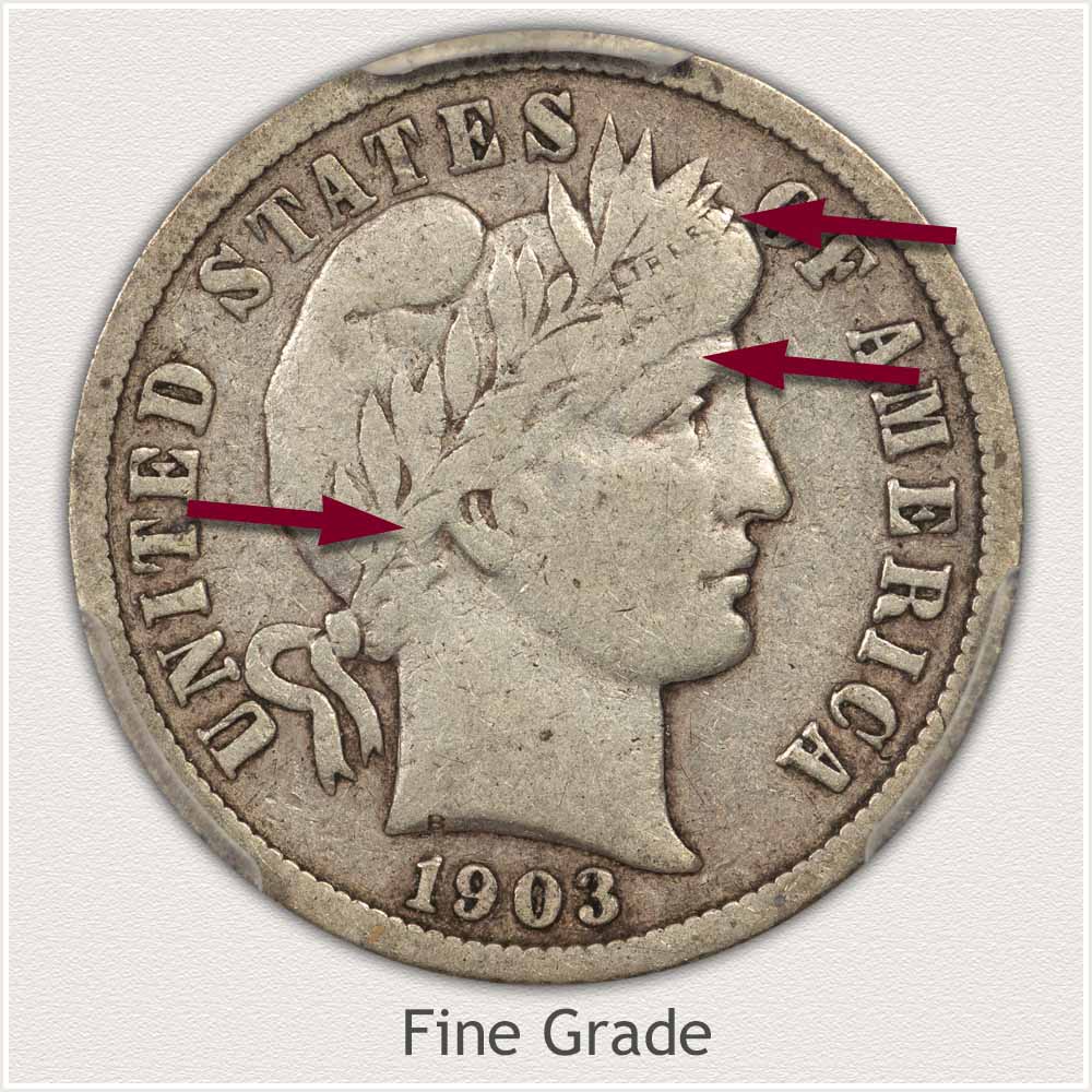 Fine Grade Barber Dime