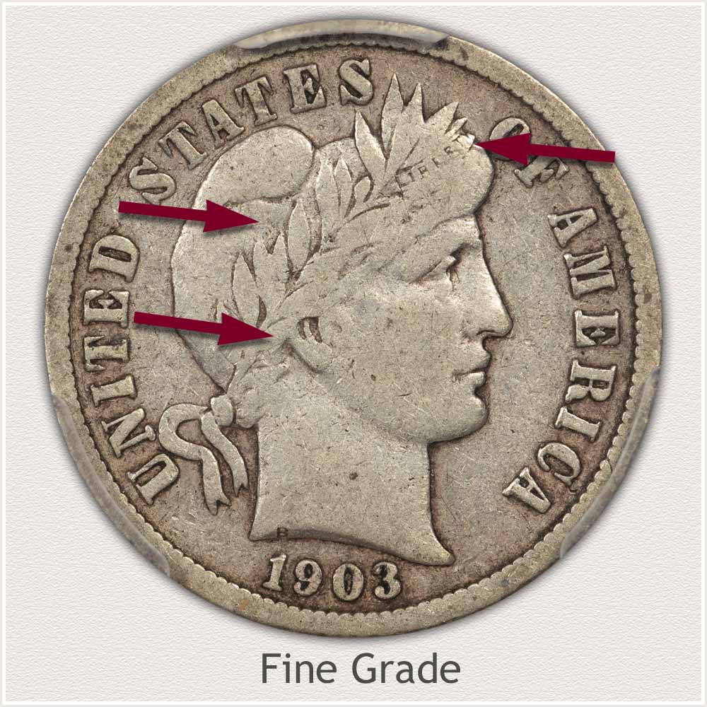 Fine Grade Barber Dime