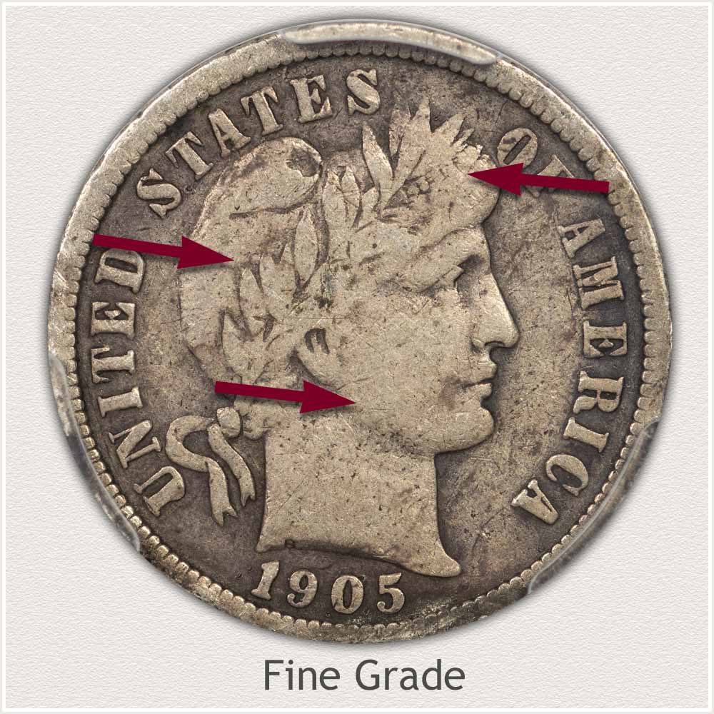 Fine Grade Barber Dime