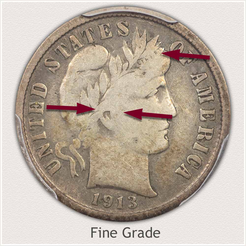 Fine Grade Barber Dime