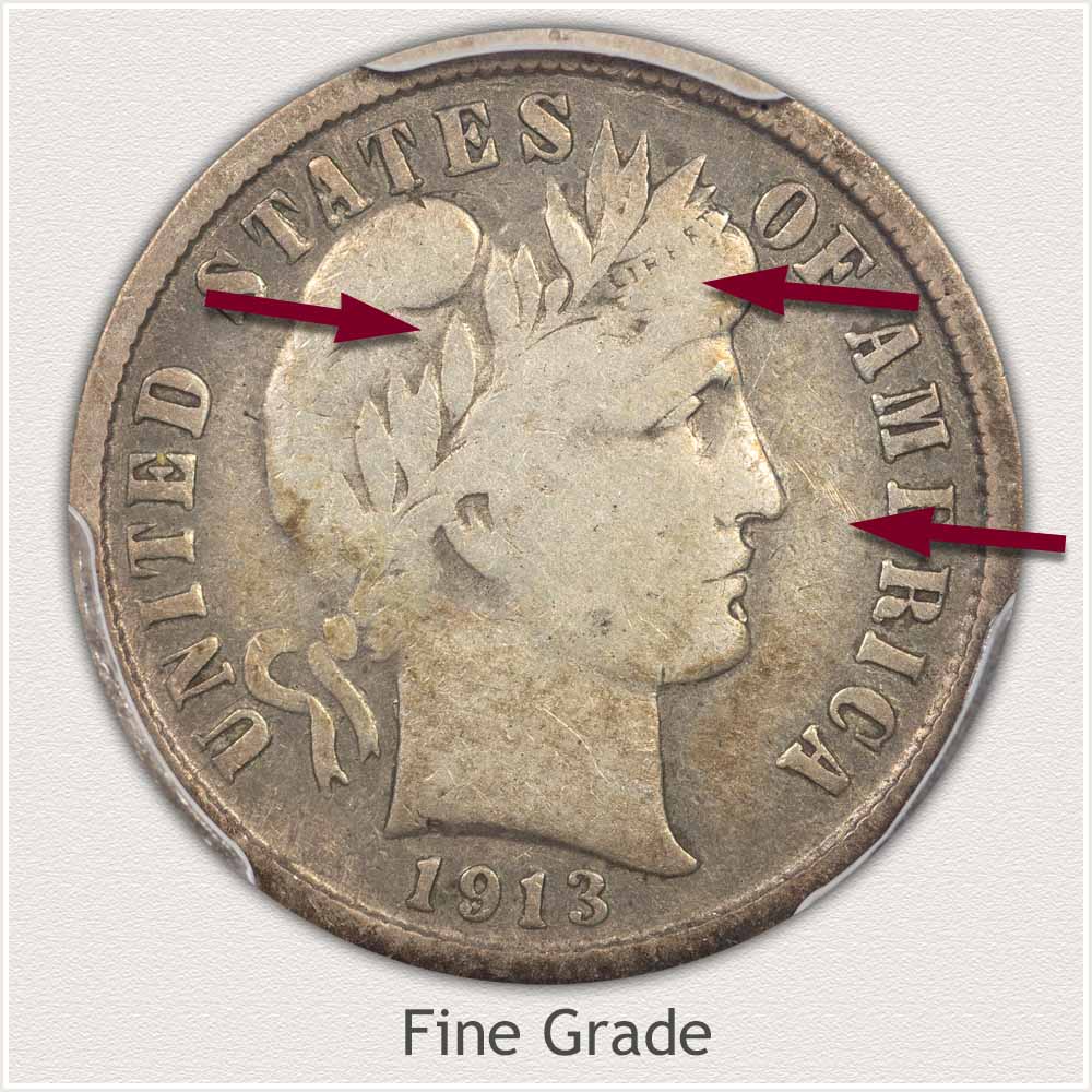 Fine Grade Barber Dime