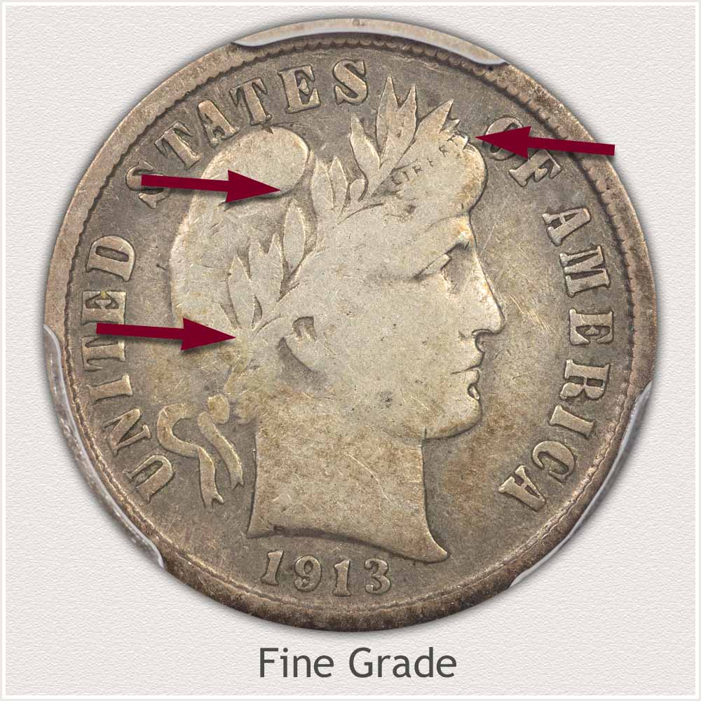 Fine Grade Barber Dime