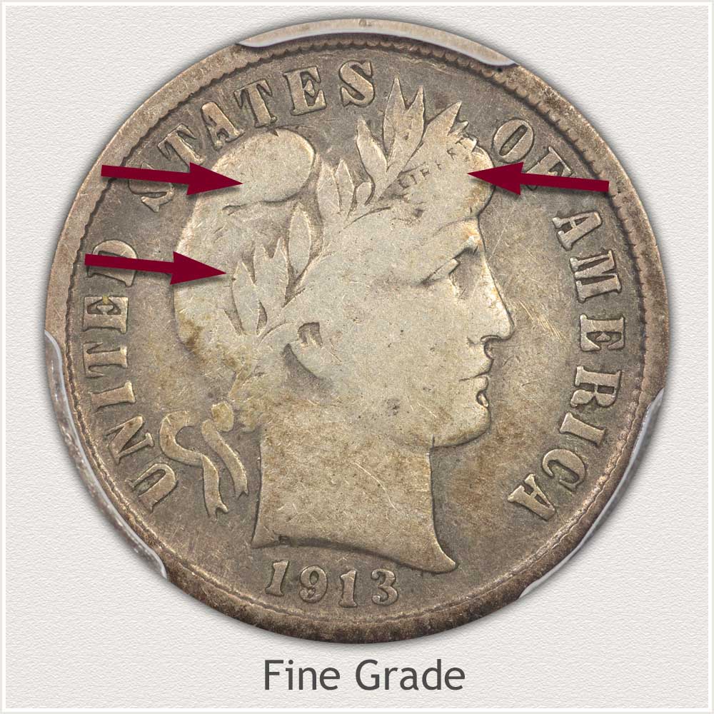 Fine Grade Barber Dime