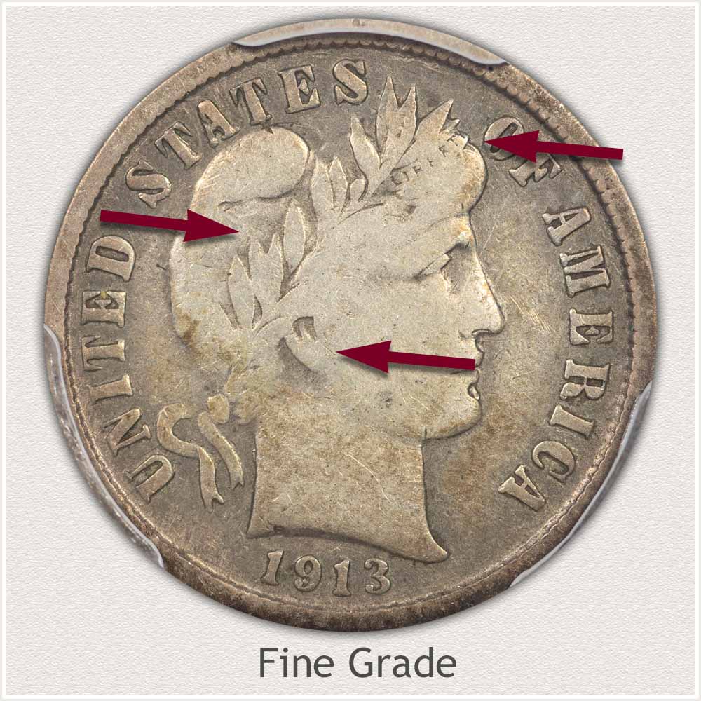 Fine Grade Barber Dime