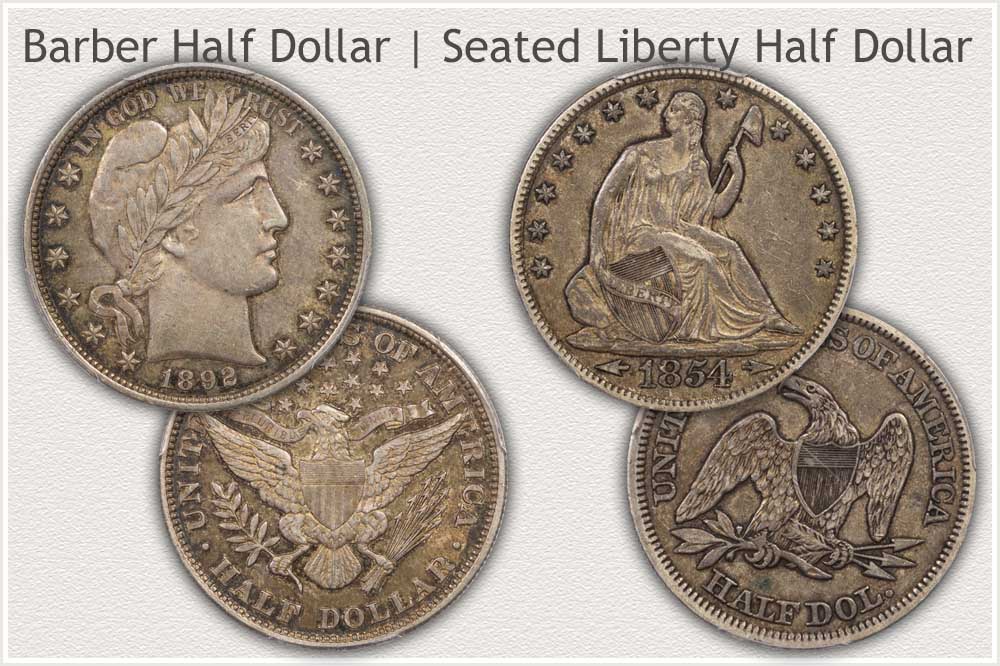 Barber Half Dollar and Seated Liberty Half Dollar
