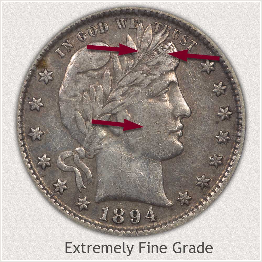 Barber Quarter Extremely Fine Grade