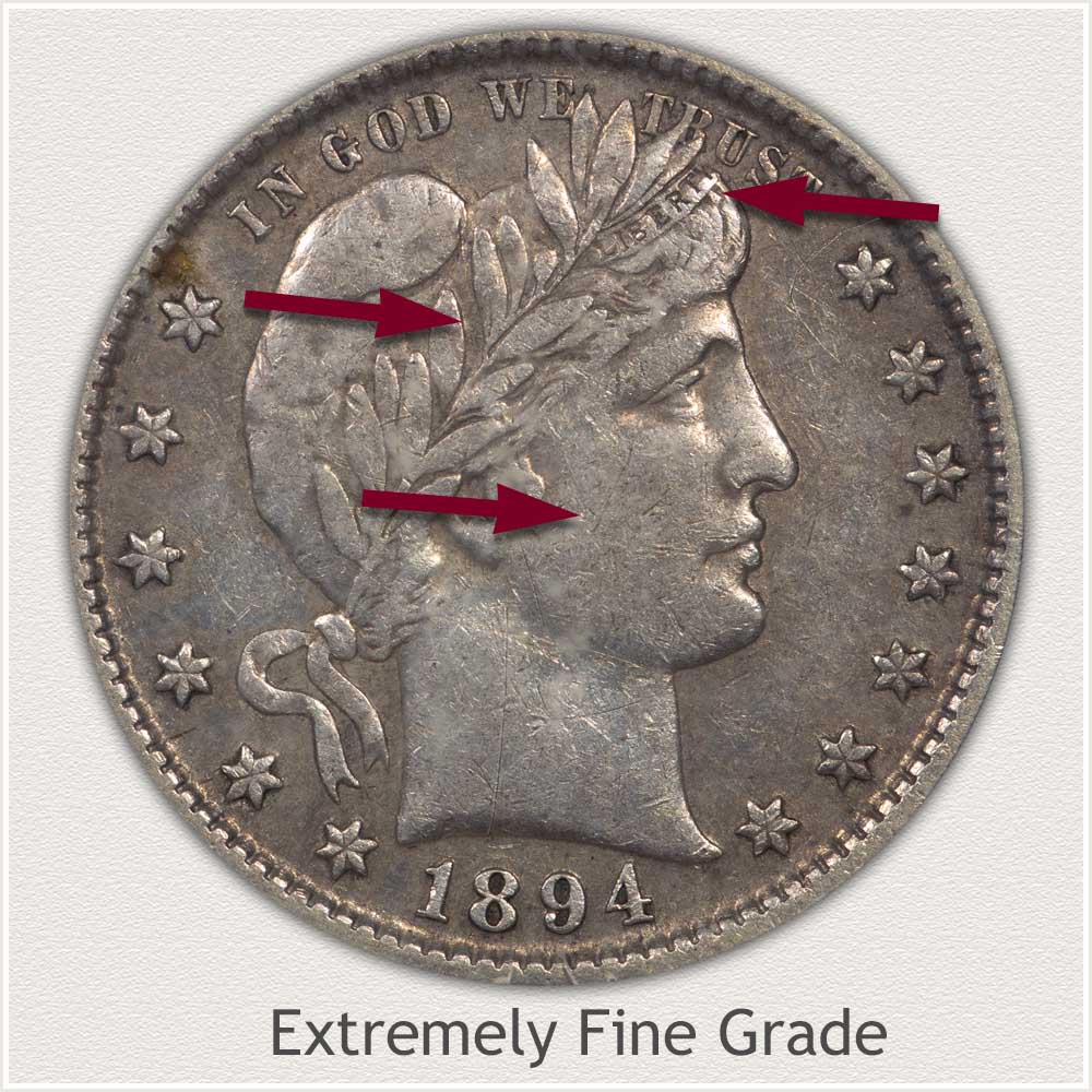 Barber Quarter Extremely Fine Grade