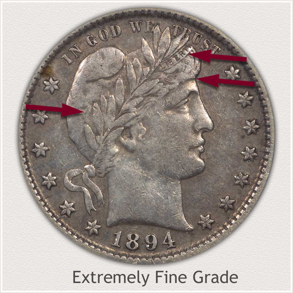 Barber Quarter Extremely Fine Grade