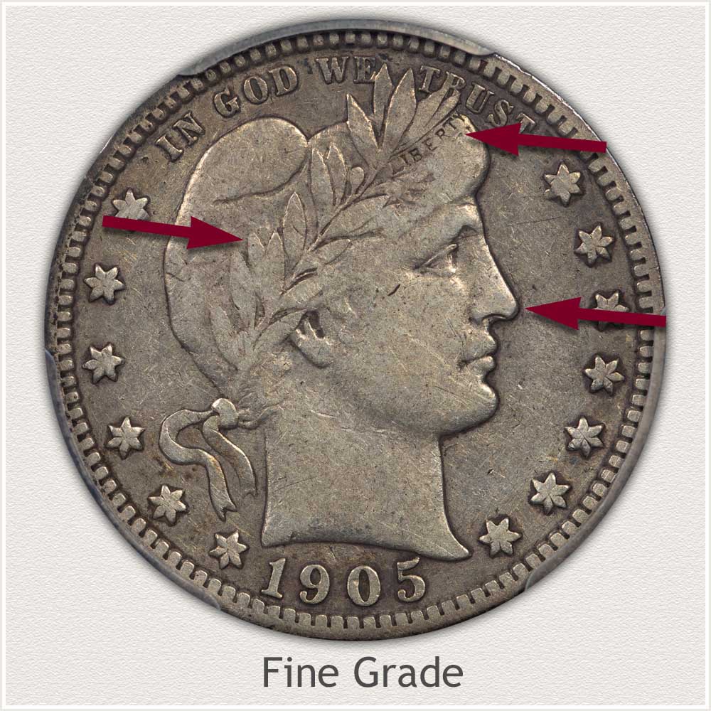 Fine Grade Barber Quarter