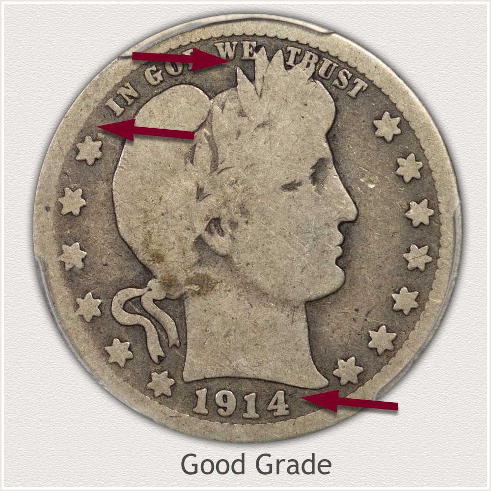 Barber Quarter in Good Grade