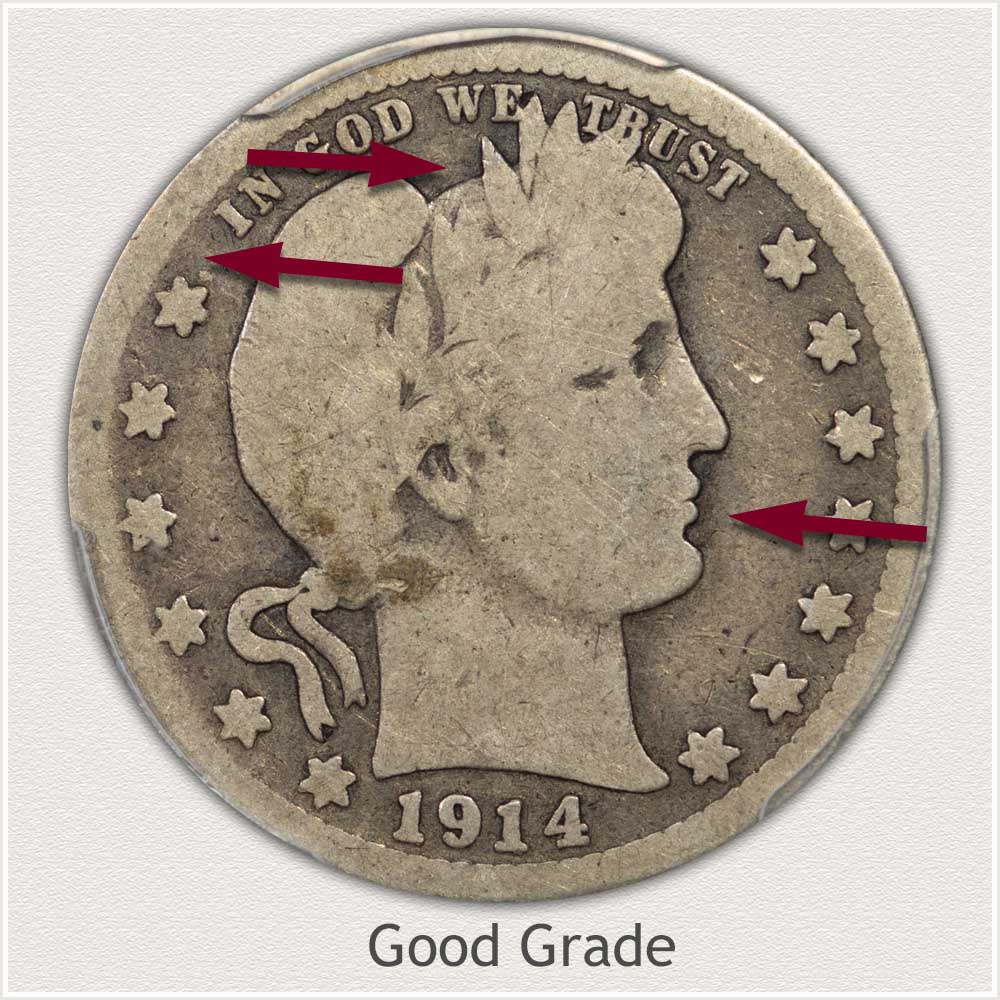 Barber Quarter in Good Grade