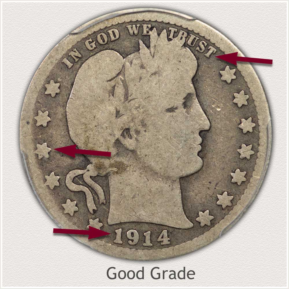 Barber Quarter in Good Grade