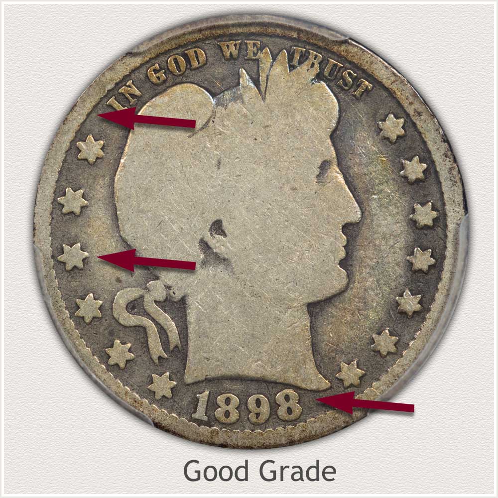 Barber Quarter in Good Grade