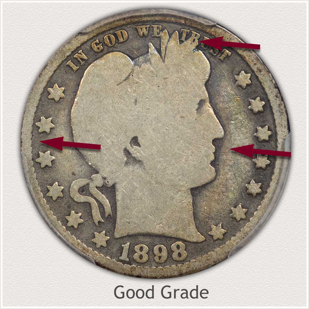 Barber Quarter in Good Grade