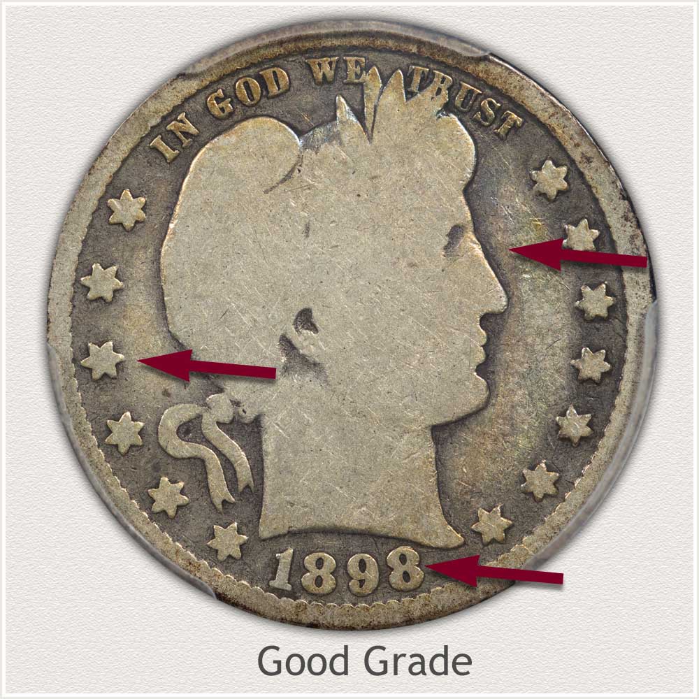 Barber Quarter in Good Grade