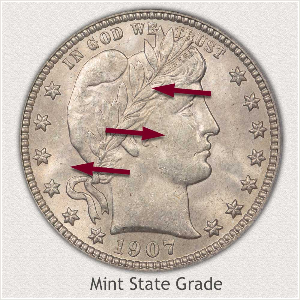 Barber Quarter Mint State Grade