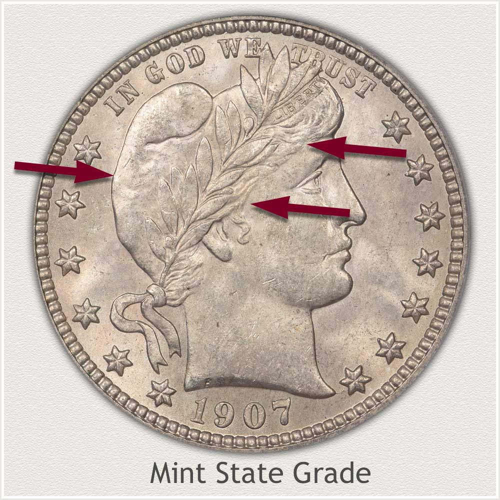 Barber Quarter Mint State Grade