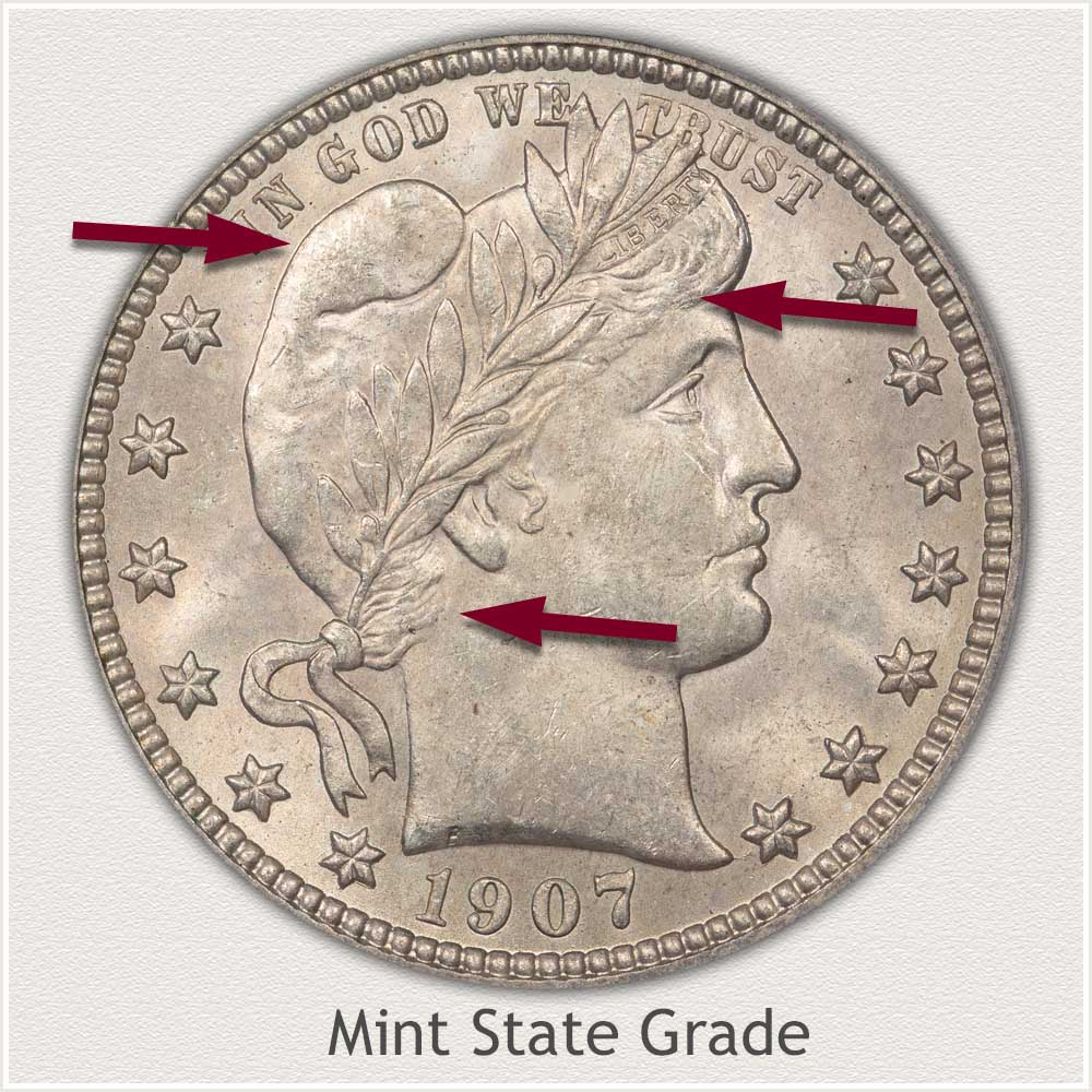 Barber Quarter Mint State Grade