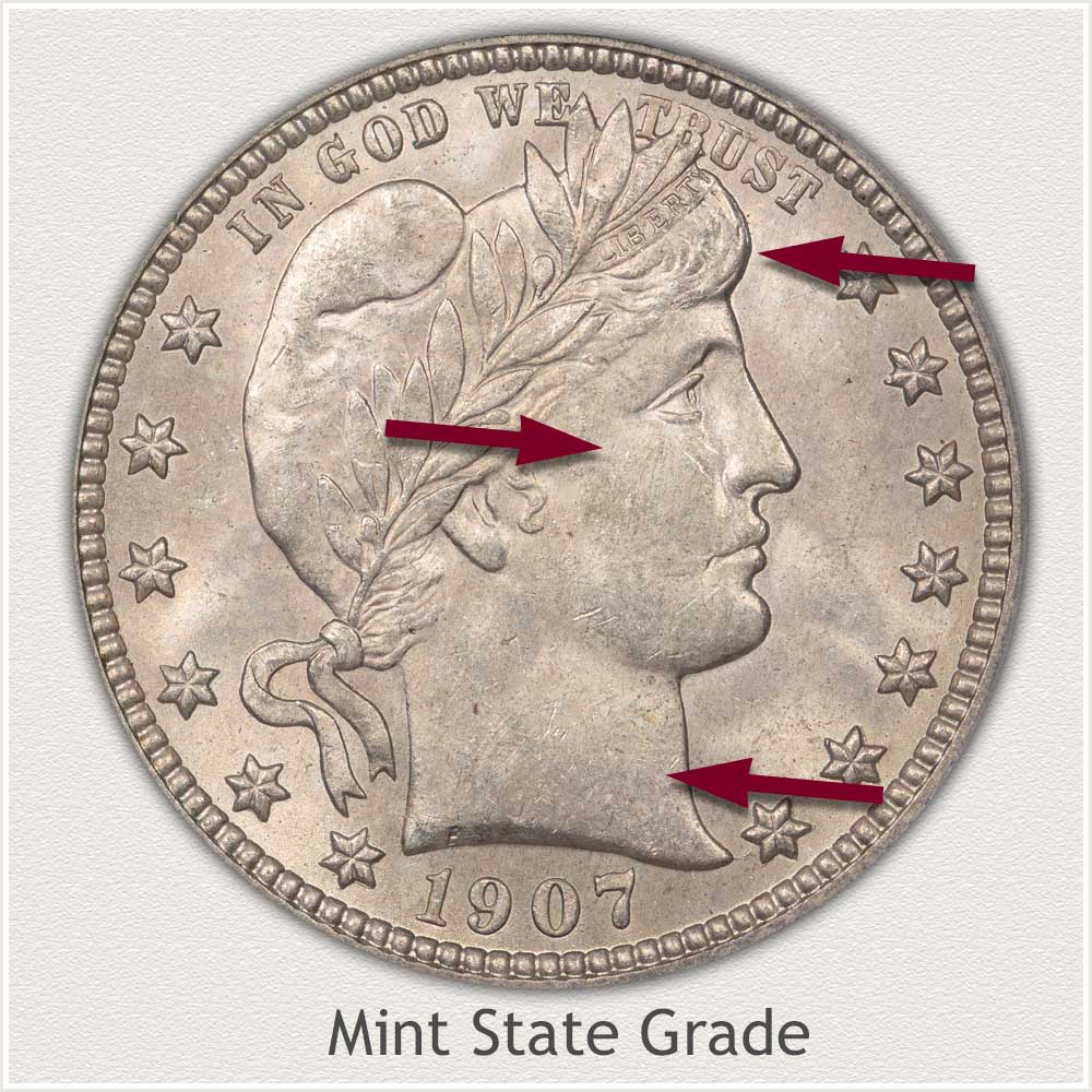 Barber Quarter Mint State Grade