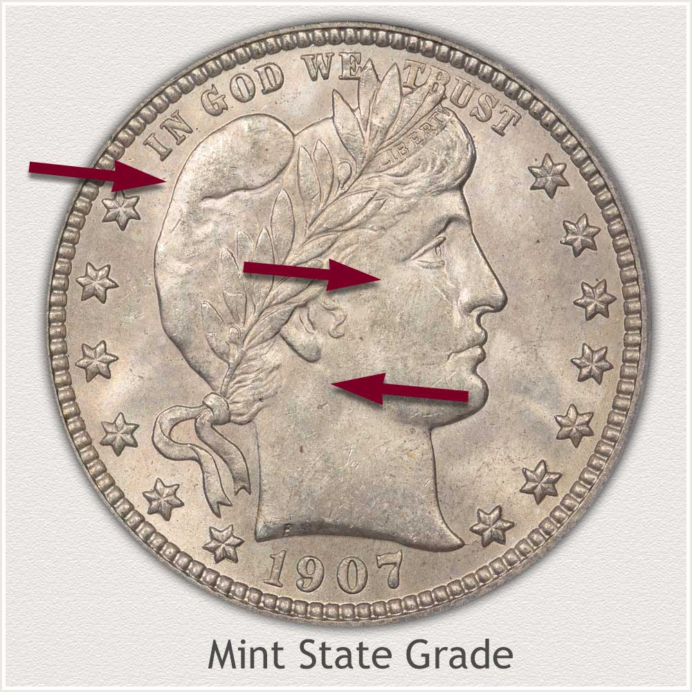 Barber Quarter Mint State Grade