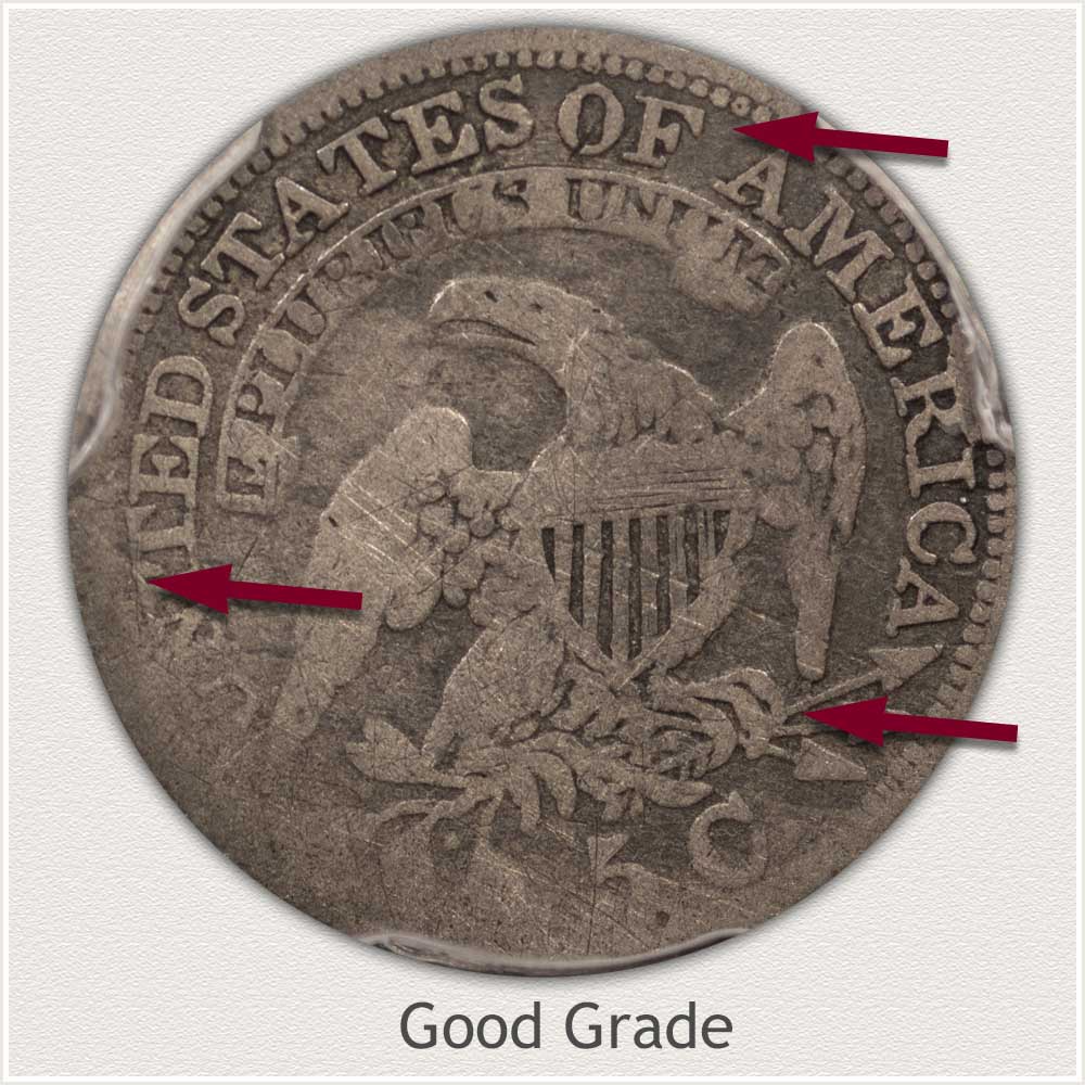 Reverse View: Good Grade Capped Bust Half Dime