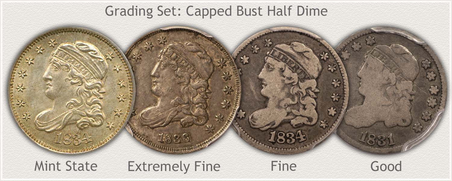 Grading Set of Capped Bust Half Dimes