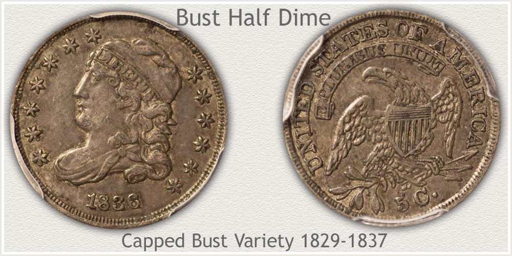 Obverse and Reverse Capped Bust Half Dime