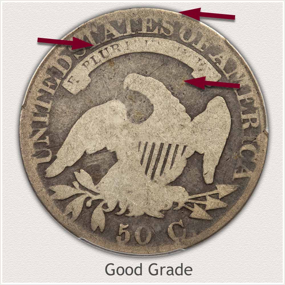 Reverse View: Good Grade Capped Bust Half Dollar