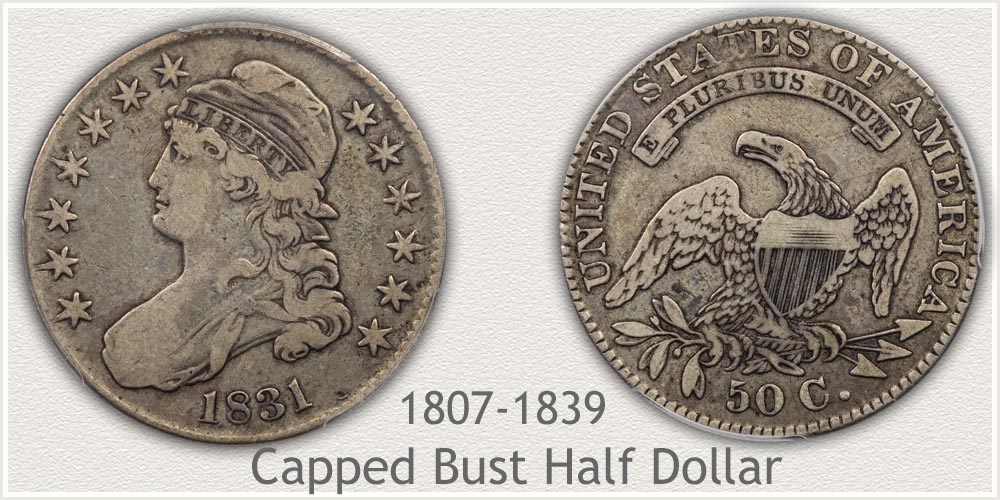 Capped Bust Half Dollar Variety Example