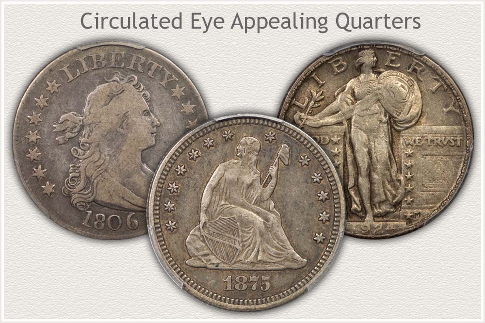 Example Quarters in Circulated Condition With Eye Appeal