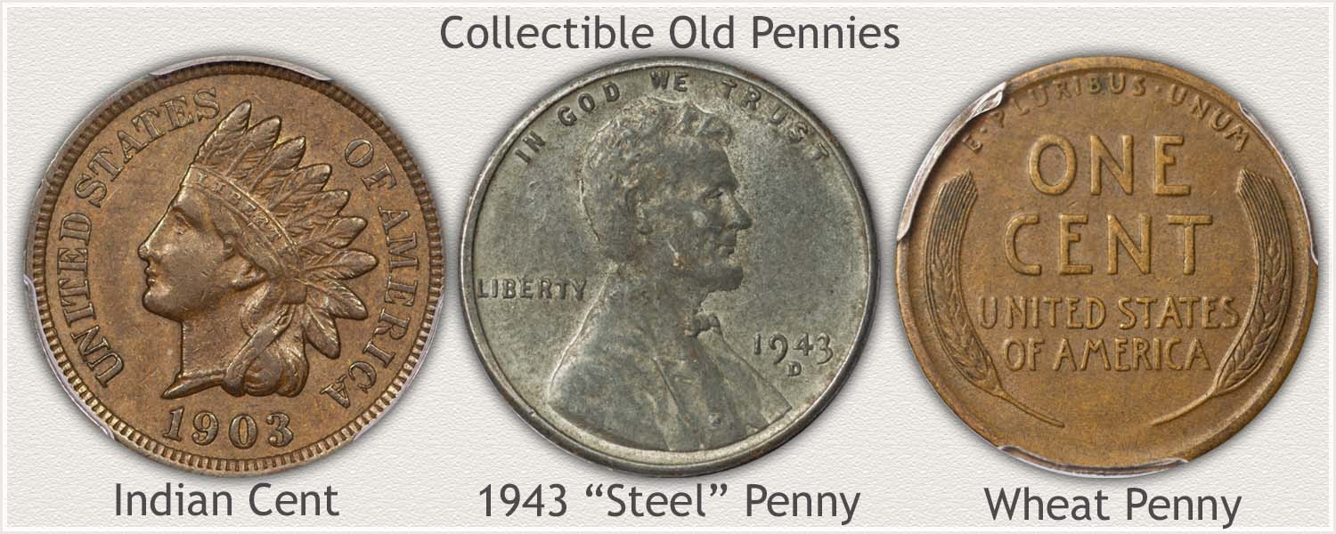 Indian Cent, 1943 Steel Cent, Wheat Penny