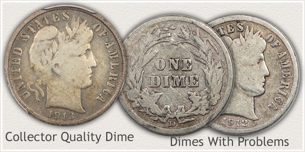 Collector and Problem Quality Barber Dimes