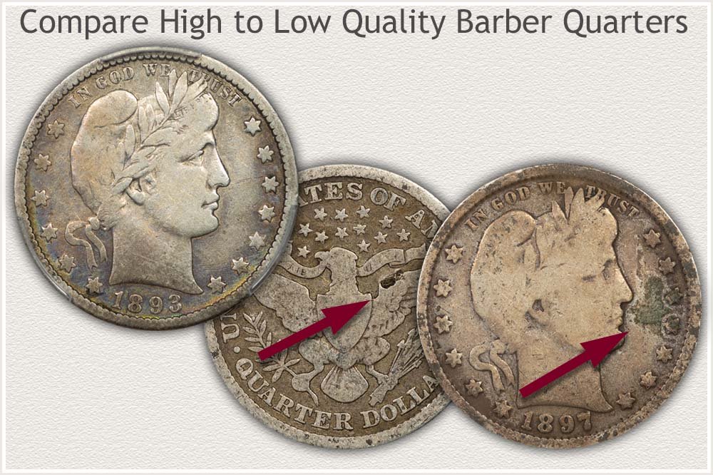 Quality 1893 Quarter Compared to Low Quality