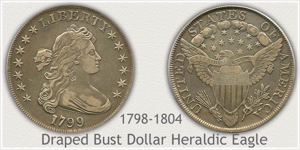 Heraldic Eagle Draped Bust Silver Dollar
