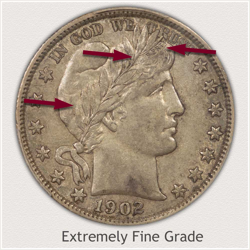 1902 Barber Half Dollar Extremely Fine Grade