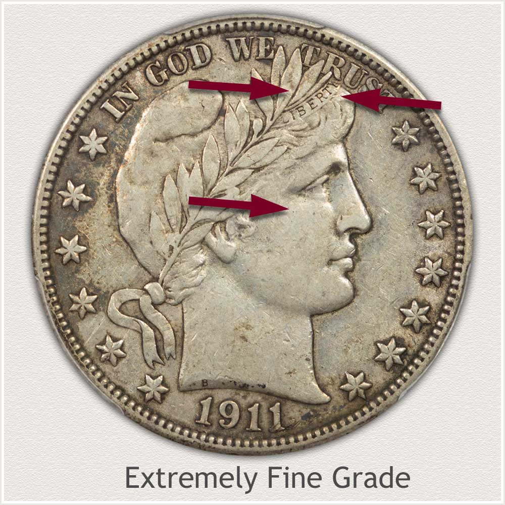 1911 Barber Half Dollar Extremely Fine Grade