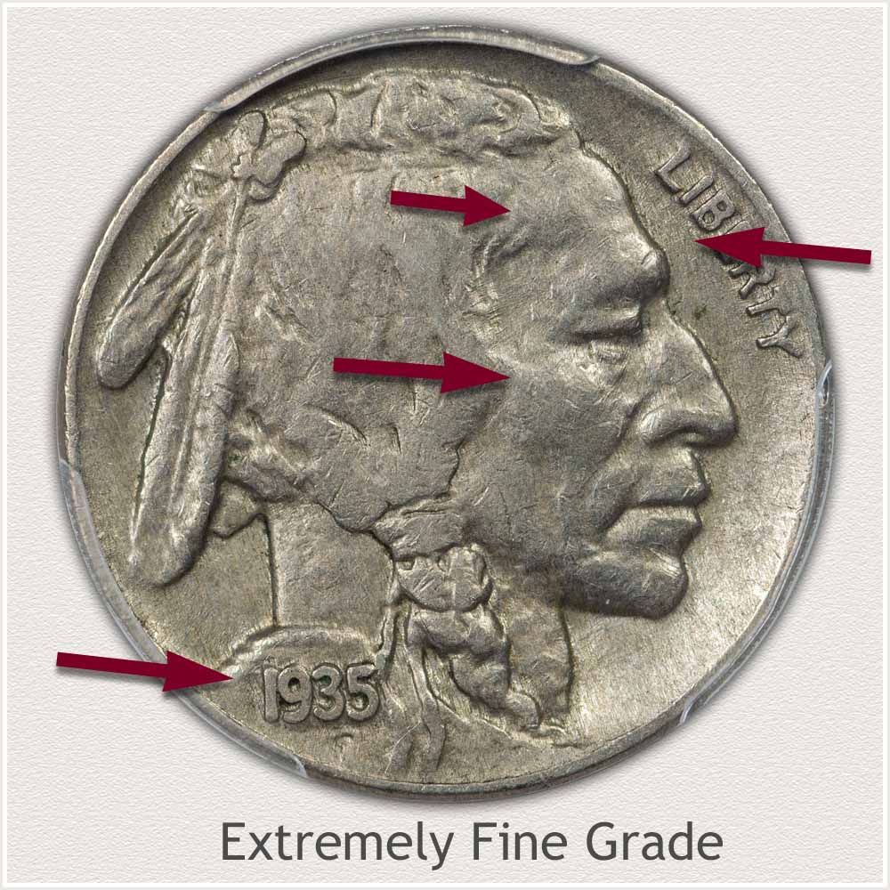 Extremely Fine Grade 1935 Buffalo Nickel