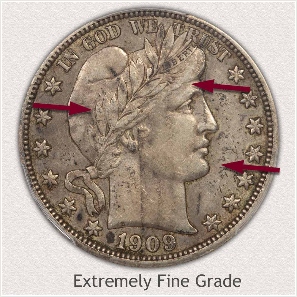 Barber Half Dollar Extremely Fine Grade