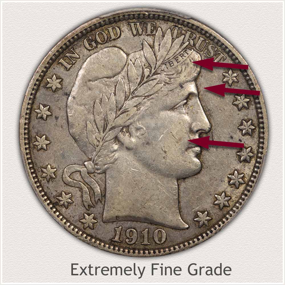 Barber Half Dollar Extremely Fine Grade