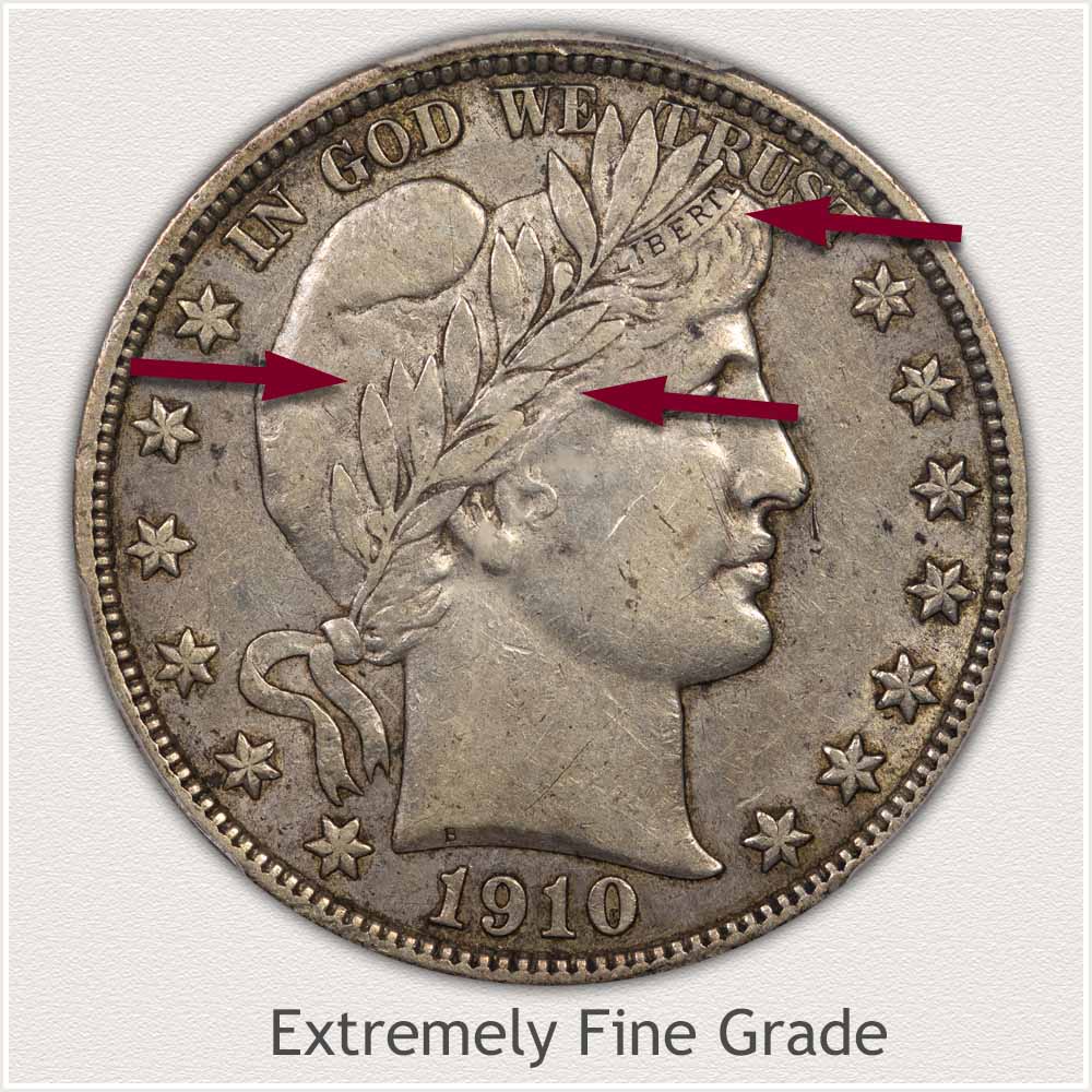 Barber Half Dollar Extremely Fine Grade