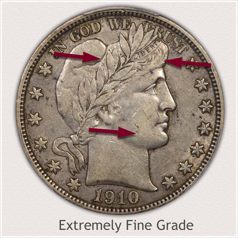 Barber Half Dollar Extremely Fine Grade