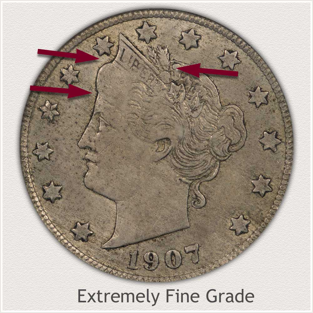 Design Features Worn to Extremely Fine Grade on Liberty Nickel