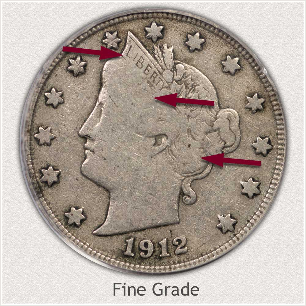 Fine Grade Condition Liberty Nickel