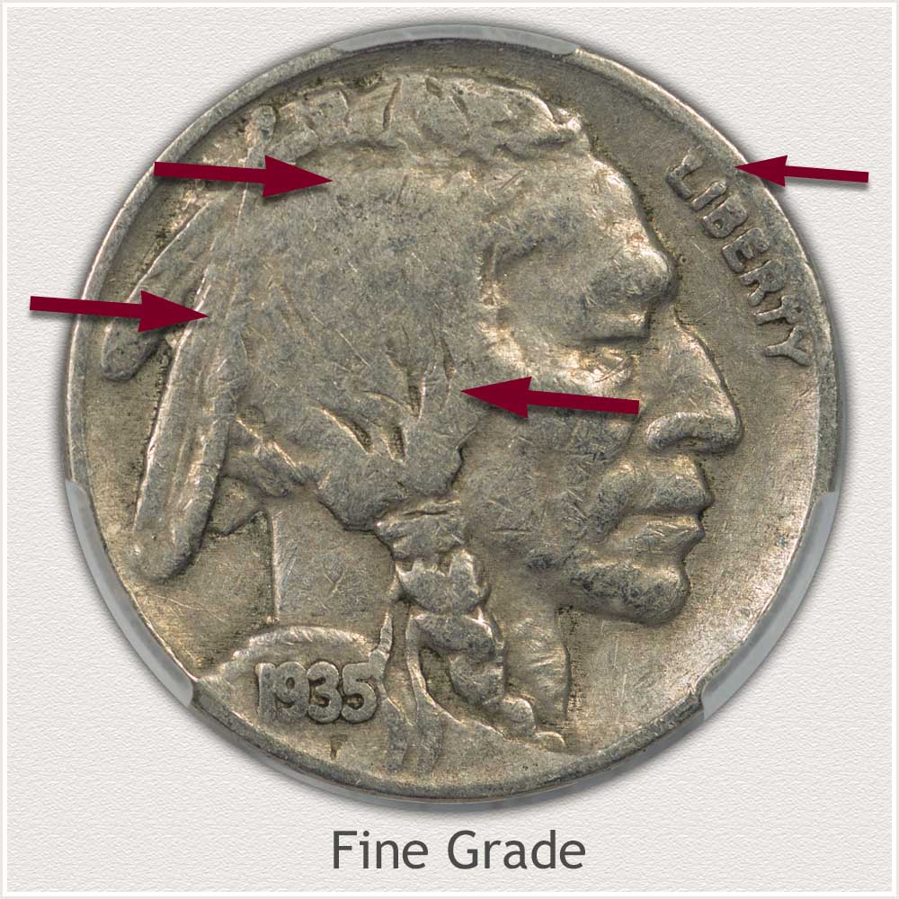 Fine Grade Example Buffalo Nickel