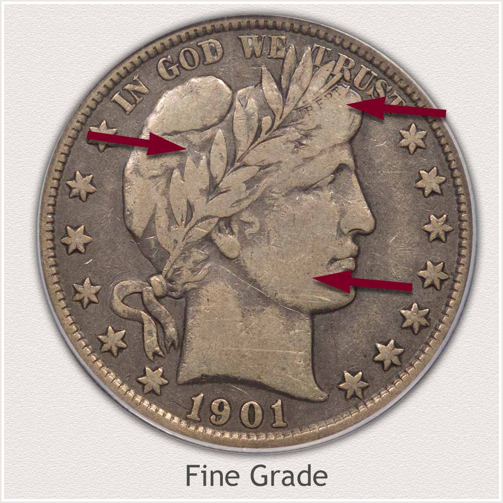 Fine Grade Barber Half Dollar