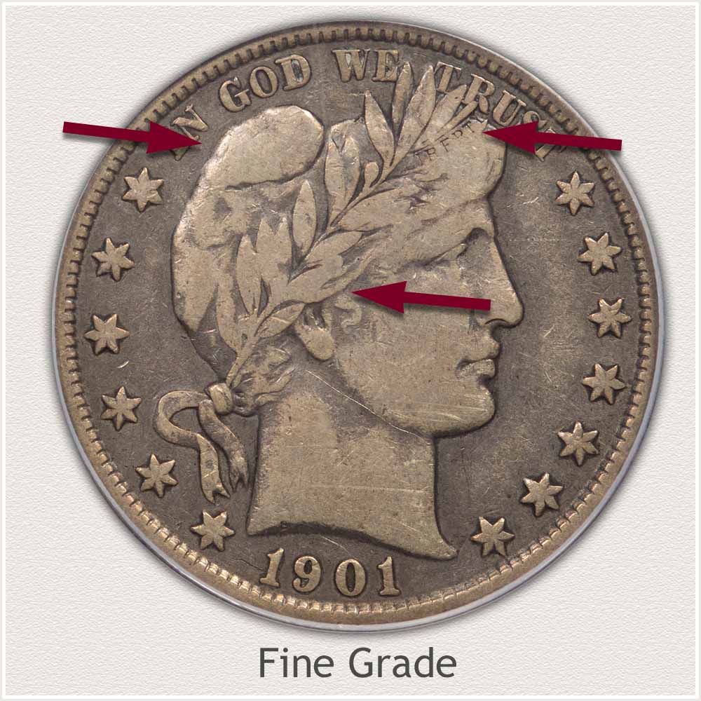 Fine Grade Barber Half Dollar